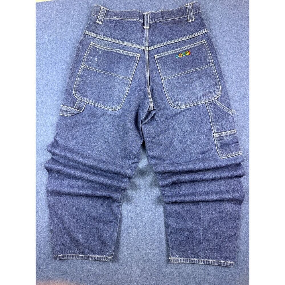 COOGI Men’s 34 Blue Baggy Carpenter Jeans Embroidered Logo Hip Hop Y2K